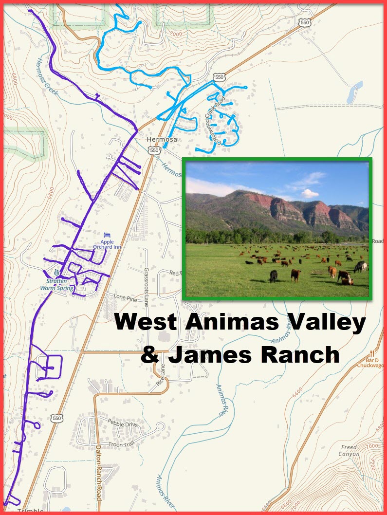 animas valley map