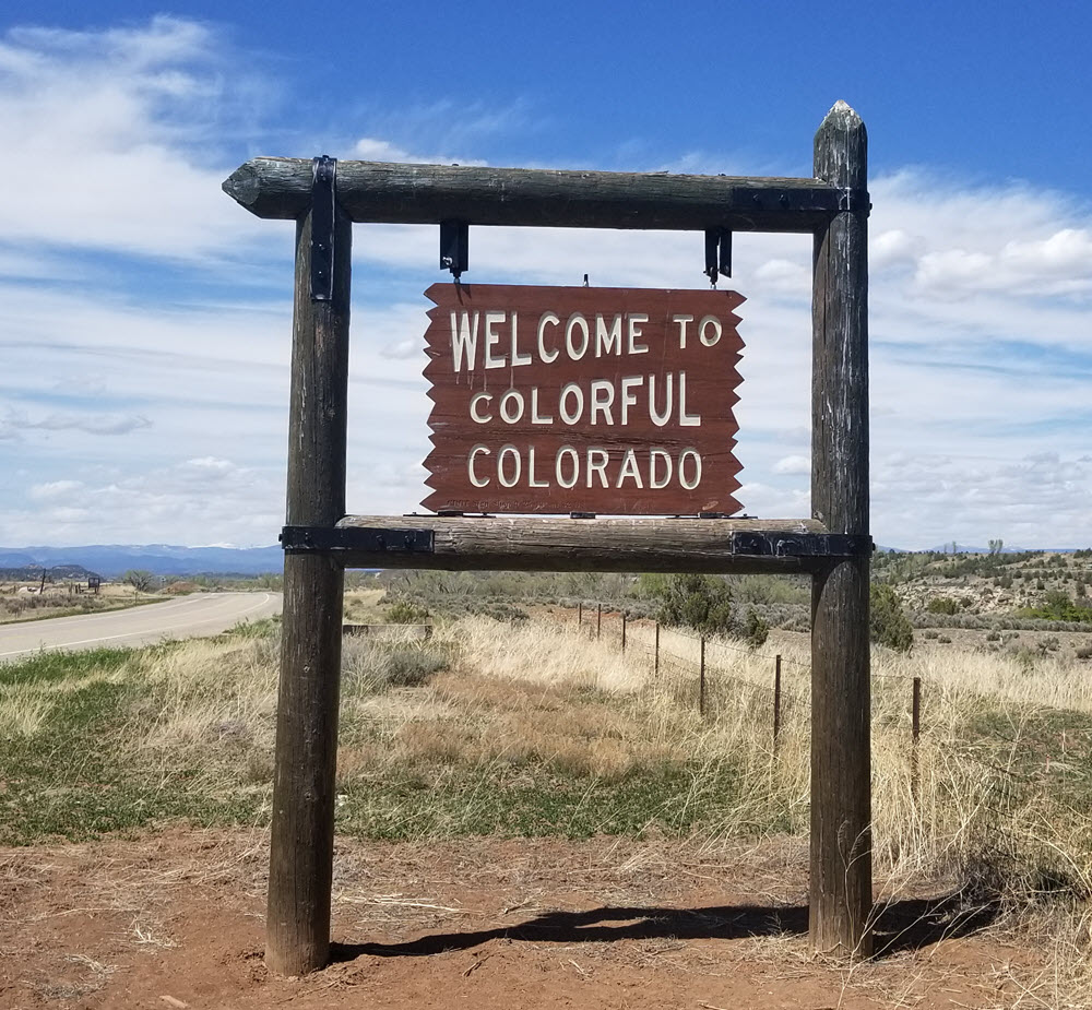 welcome to colorado sign